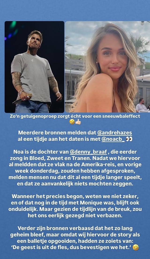 Bevestigd: André Hazes aan het daten met dochter van bekende volkszanger | Shownieuws