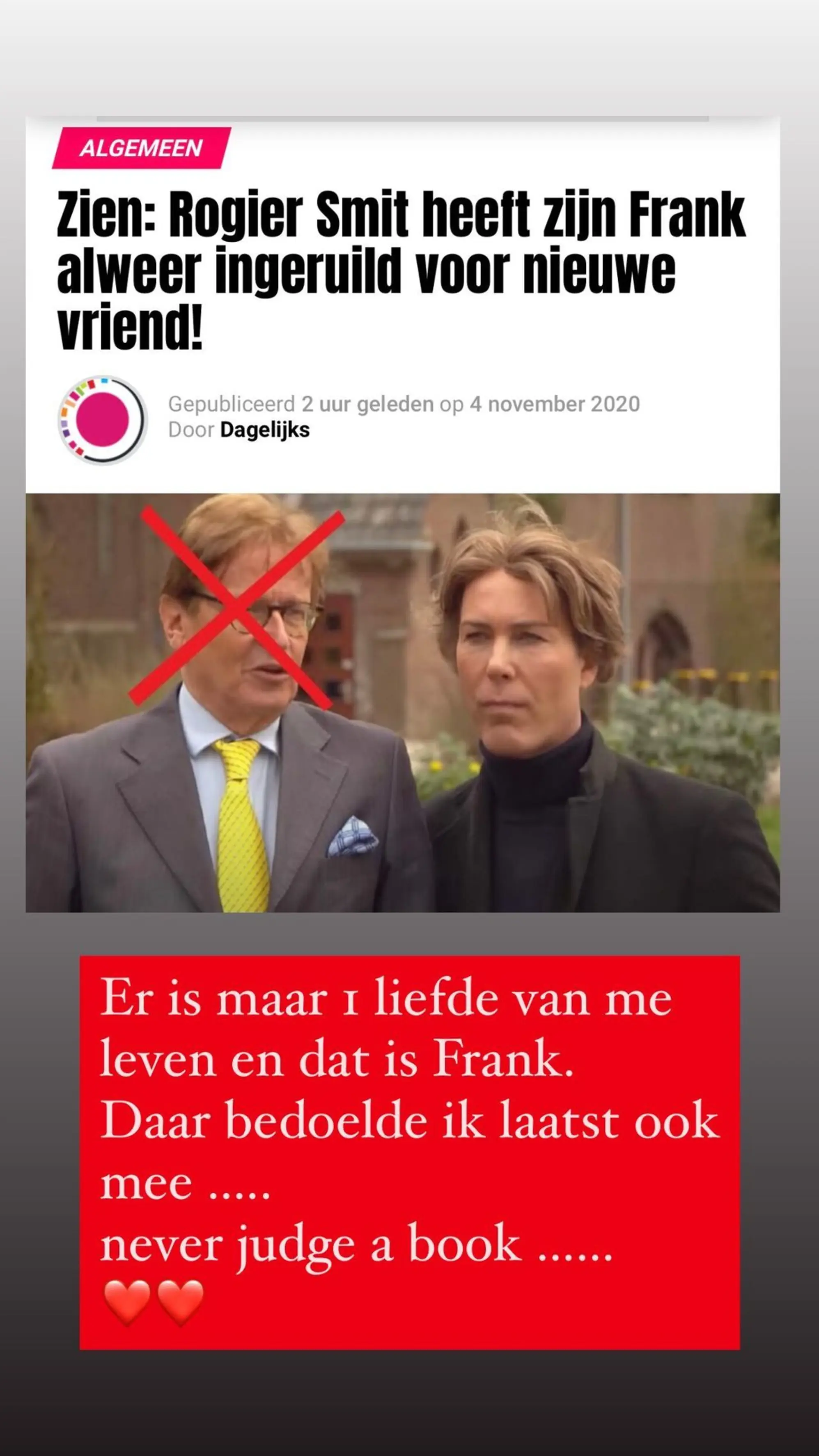 Rogier: Frank is de liefde van mijn leven | Shownieuws
