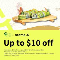 Savor $10 Off Your First Hei Sushi Order with Atome – Act Fast!
