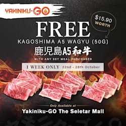 Savor A5 Kagoshima Wagyu for Free with Every Set Meal Purchase!