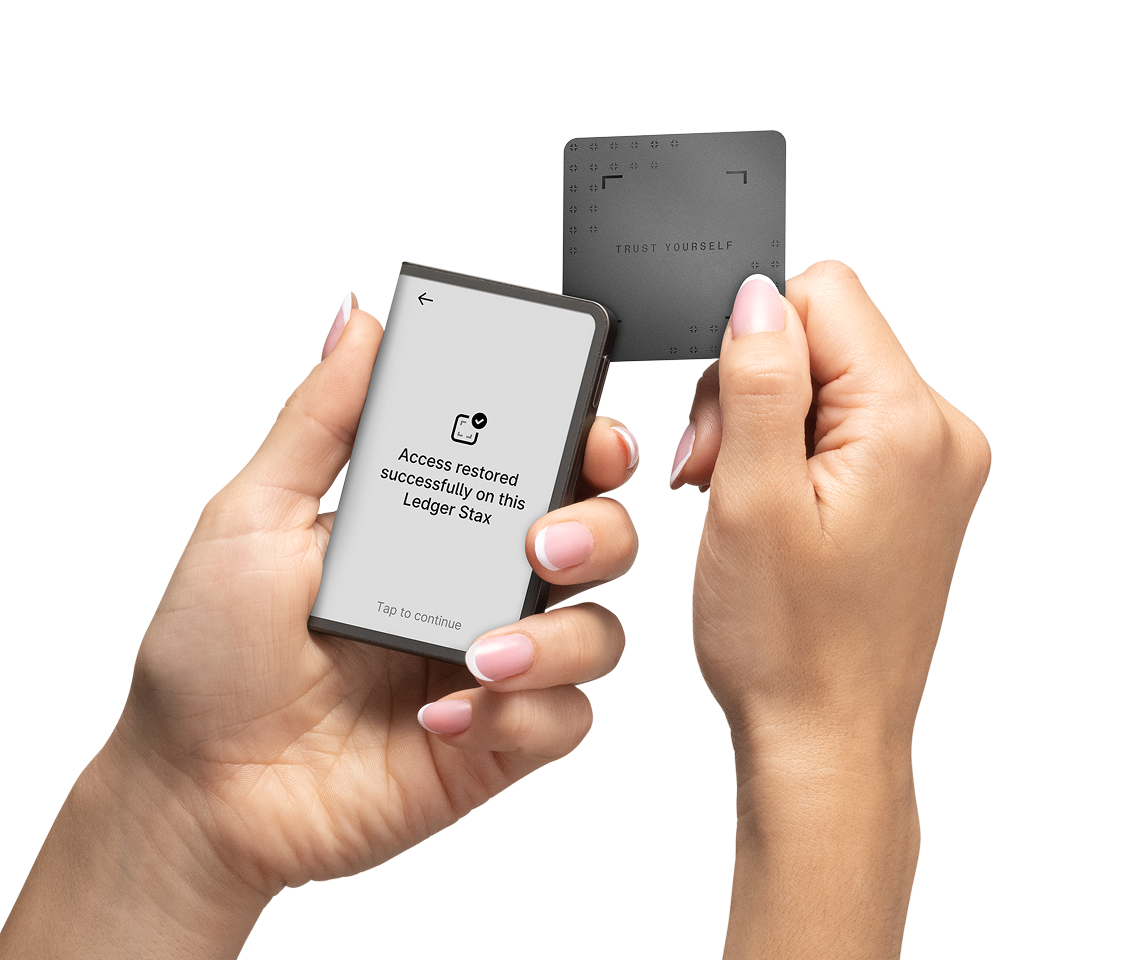 Ledger Stax - 프리미엄 사양의 곡선형 E Ink® 보안 터치스크린 | Ledger