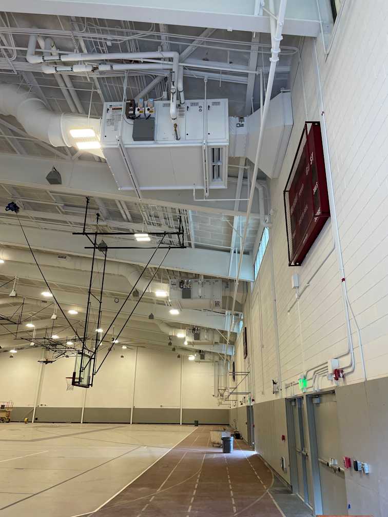 Belmont Middle and High School addition and renovation interior HVAC controls and ducts