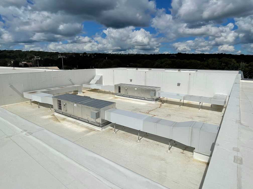 Belmont Middle and High School addition and renovation roof top HVAC ductwork