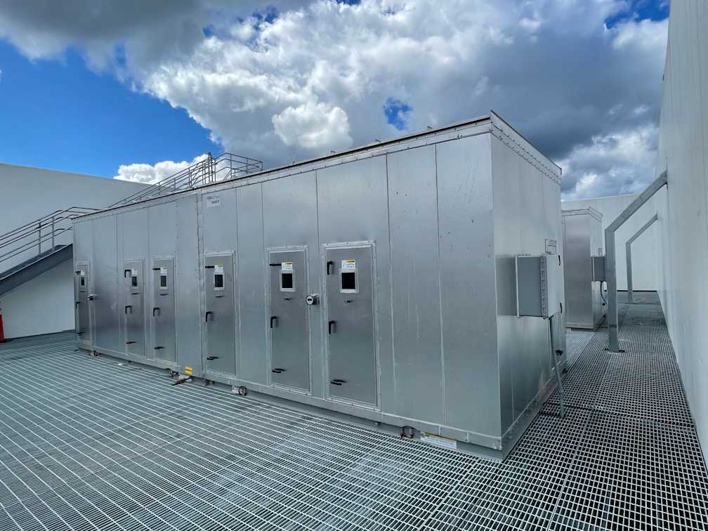Belmont Middle and High School addition and renovation roof top HVAC control housing