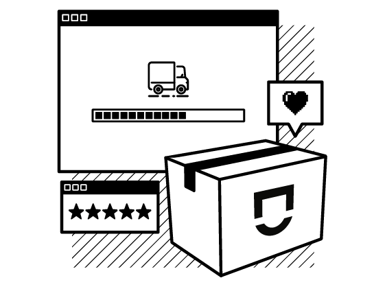 Illustration of shipping custom products