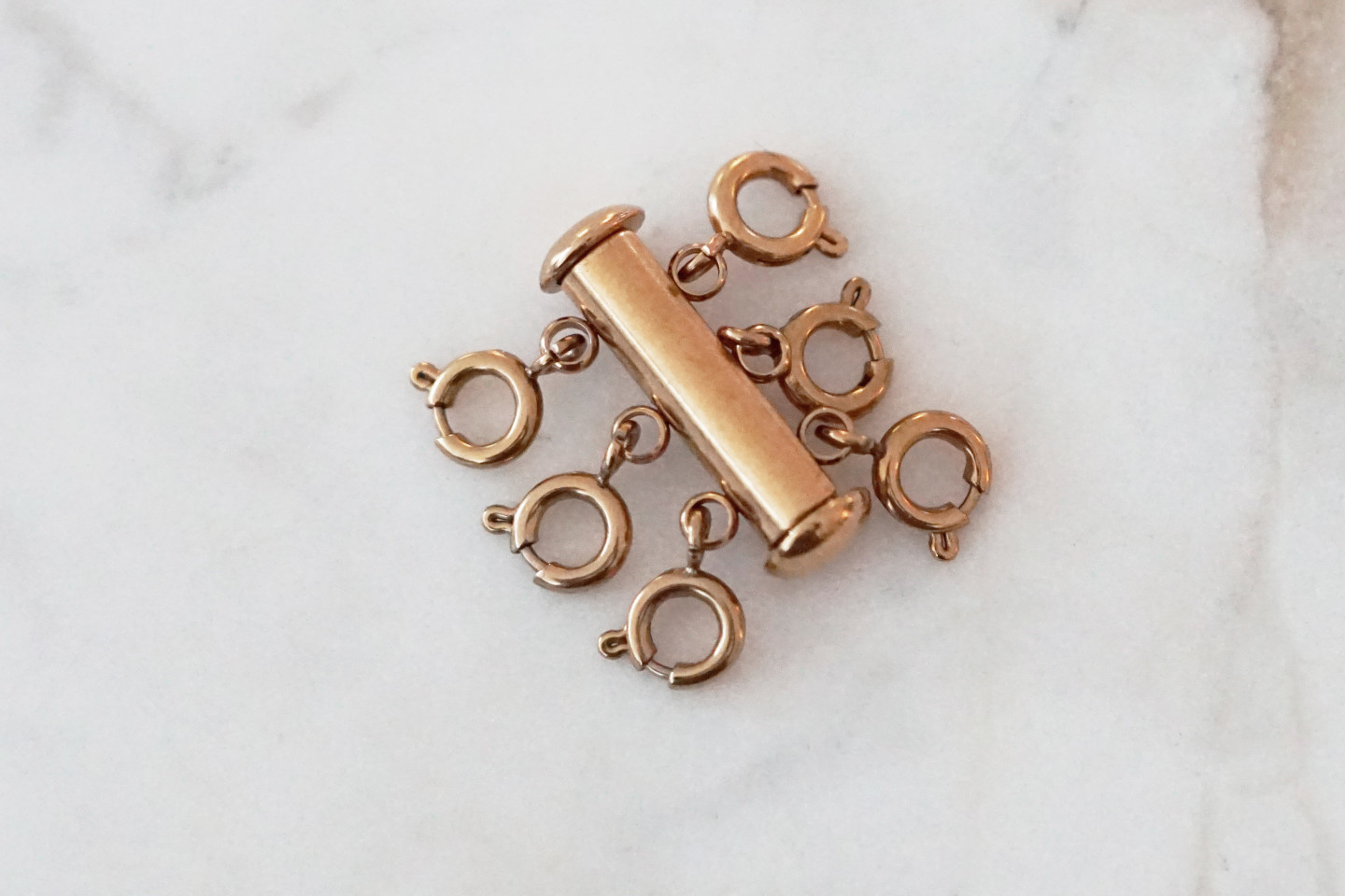 Necklace separator for layering Rose Gold