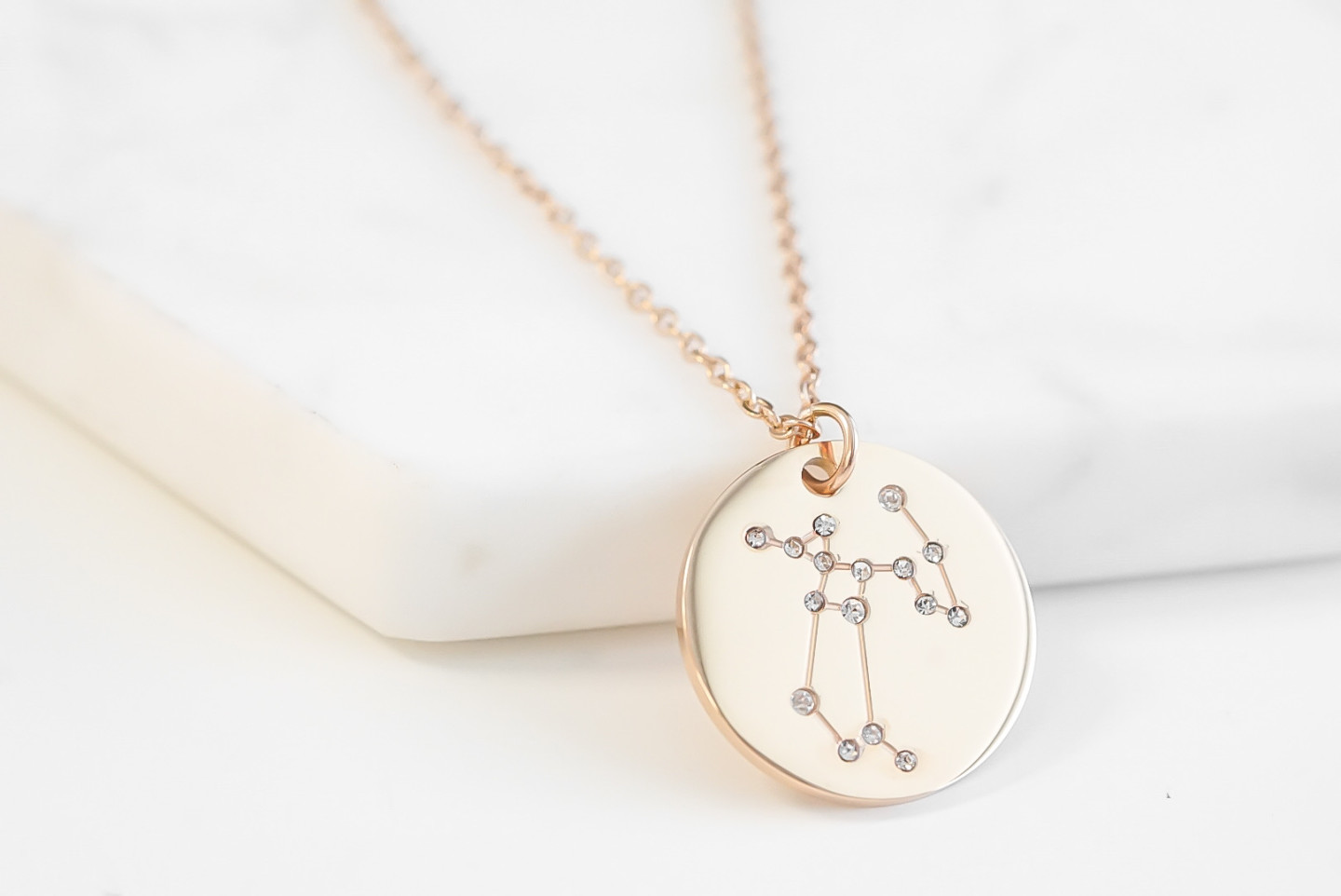 Rose gold on sale sagittarius necklace