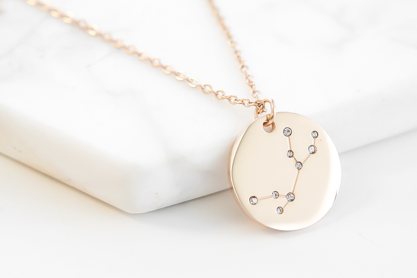 Rose gold 2024 virgo necklace