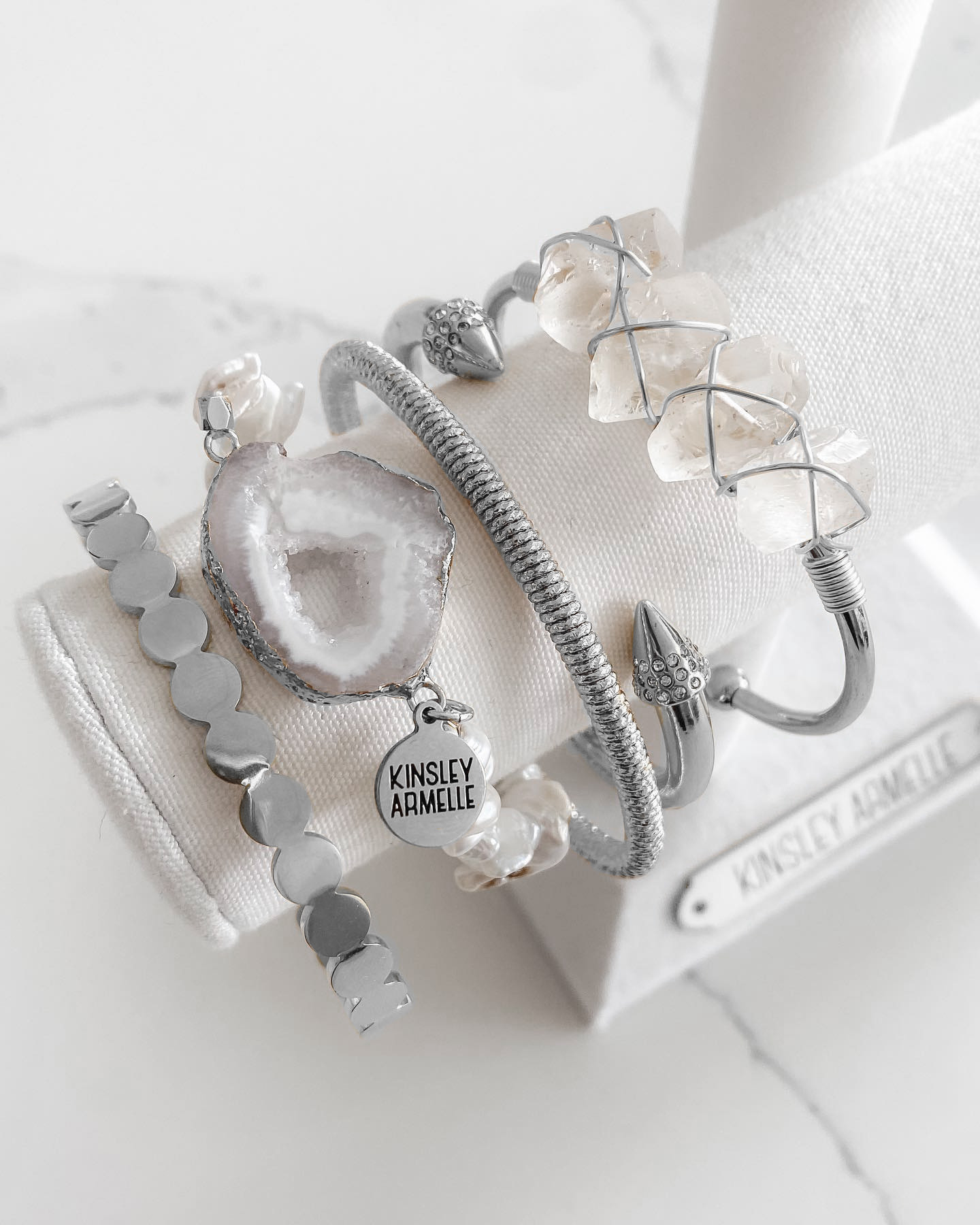 Silver Estrella Bracelet Stack | Kinsley Armelle® Official