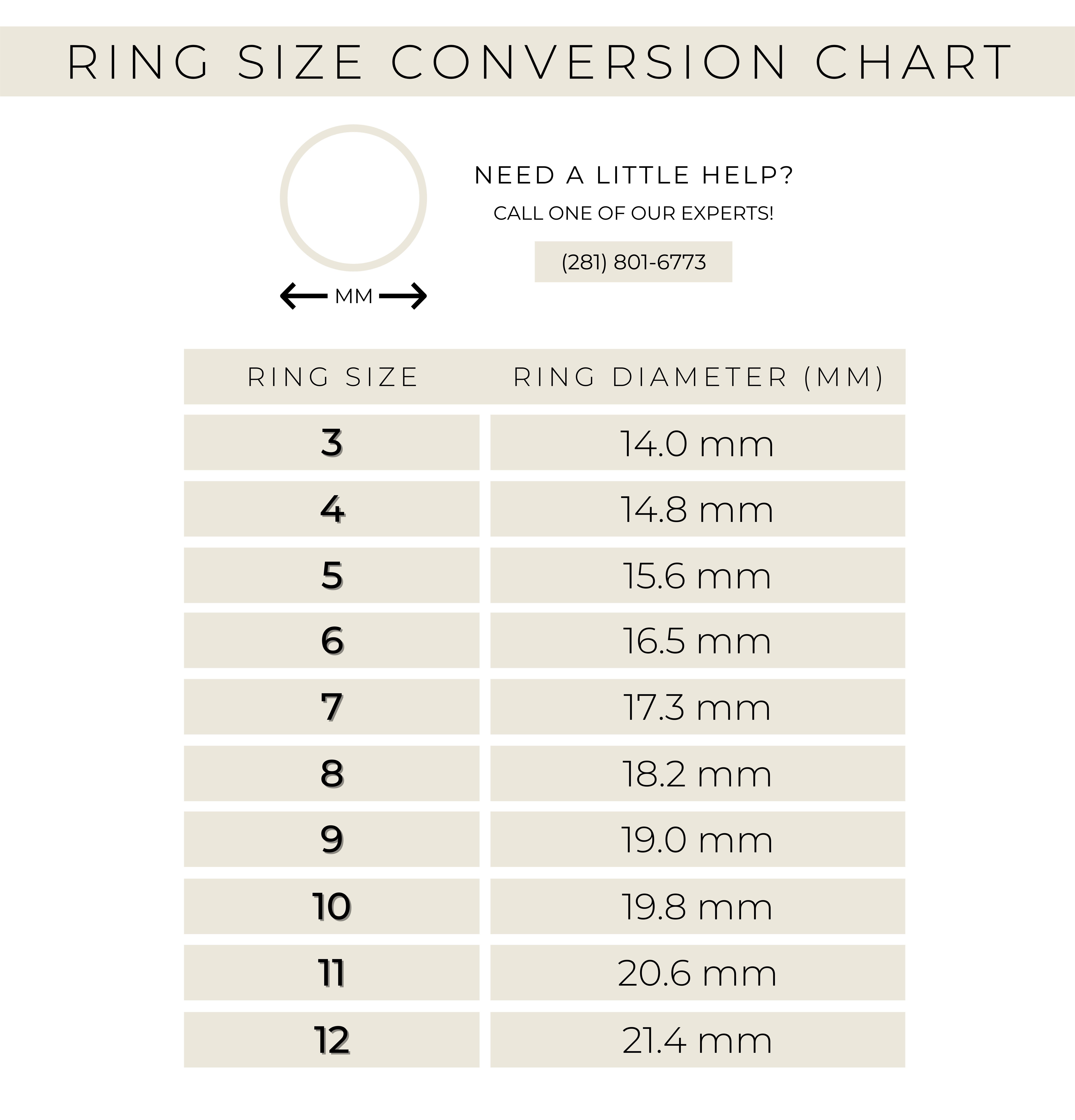 Lv Ring Size Chart | Natural Resource Department