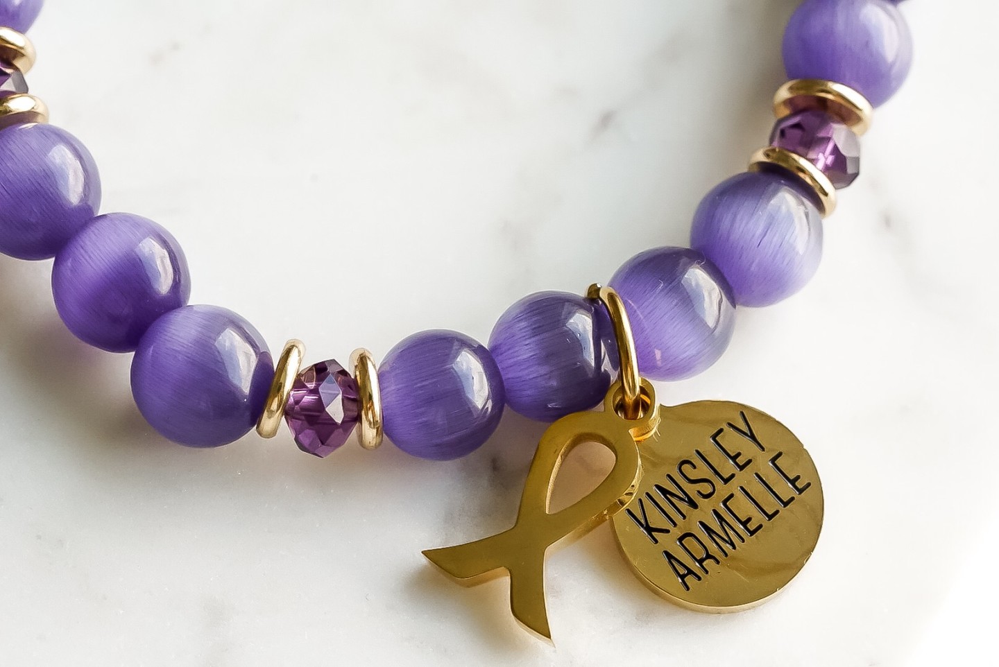 Purple sale awareness bracelet