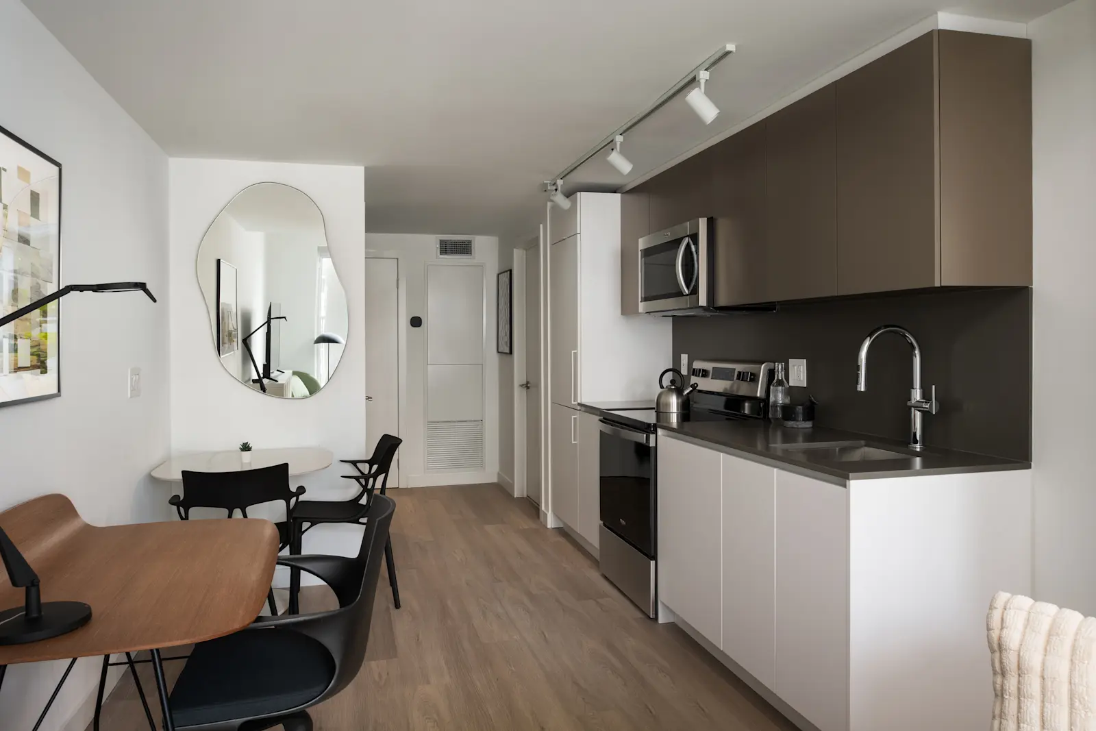 Studio, Dining and Kitchen