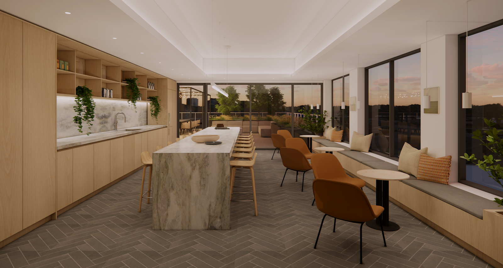 Rooftop Amenity Lounge