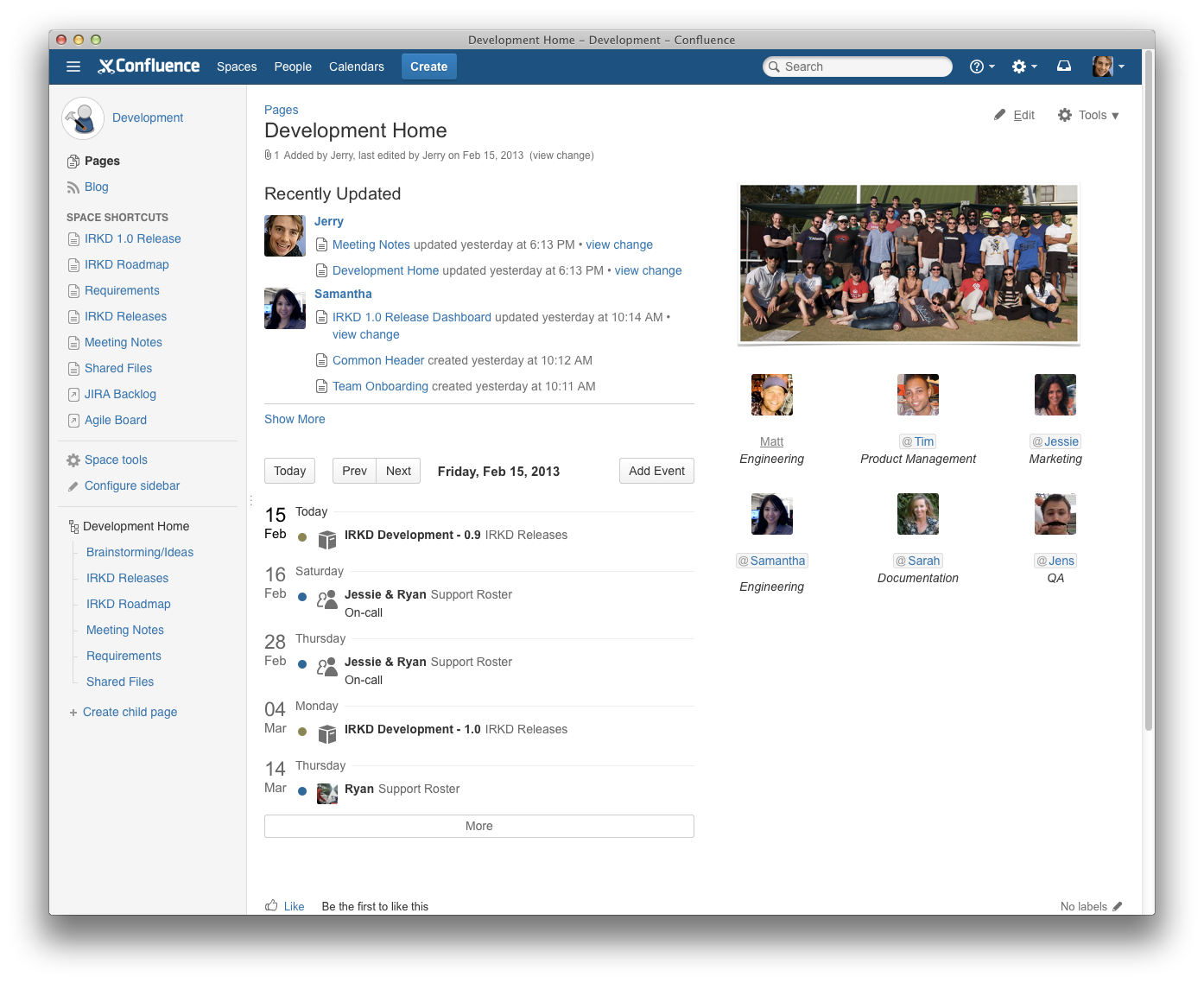 Confluence product example