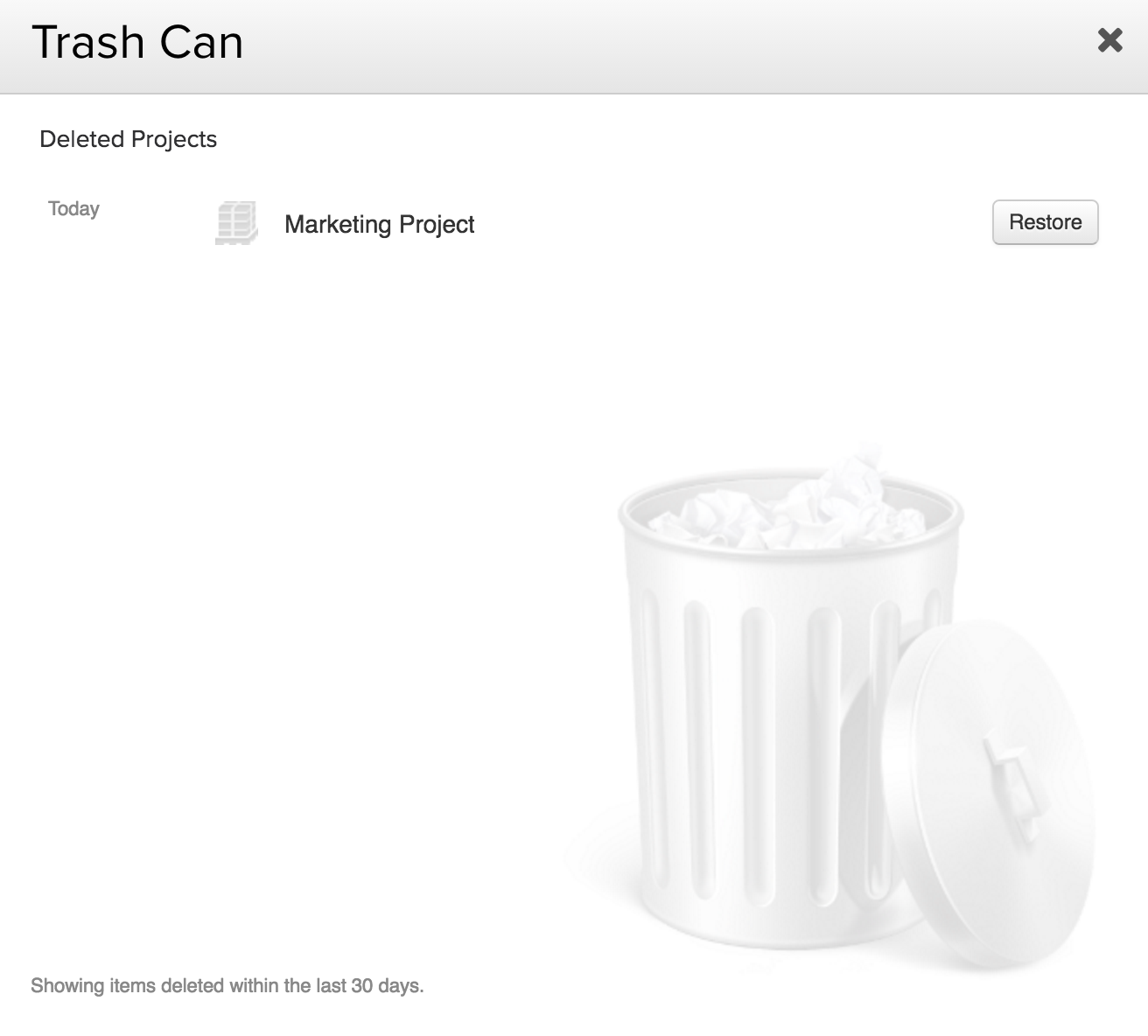 how to recover deleted trash can