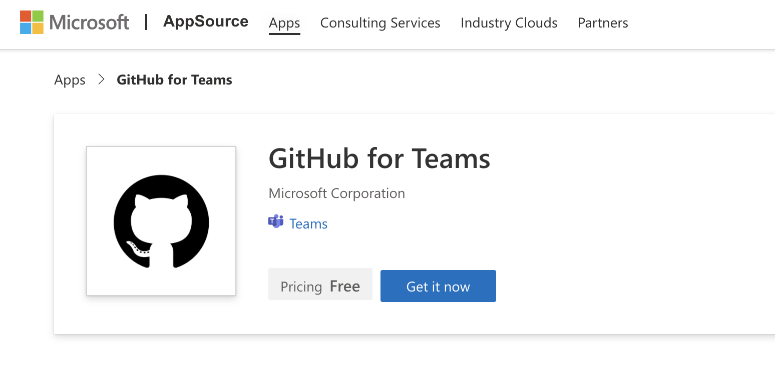 Интеграция GitHub Microsoft Teams