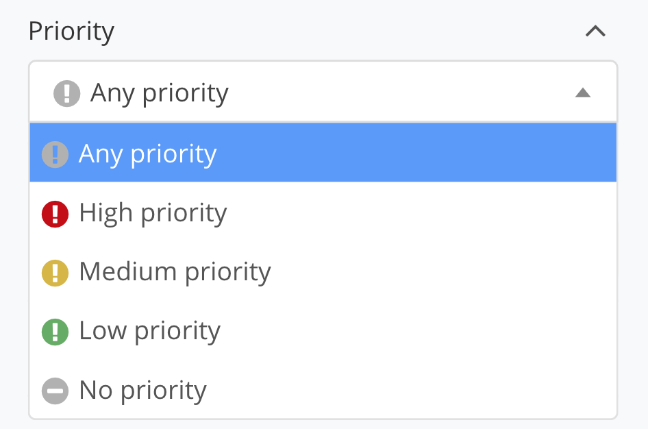 Priority List in Teamwork