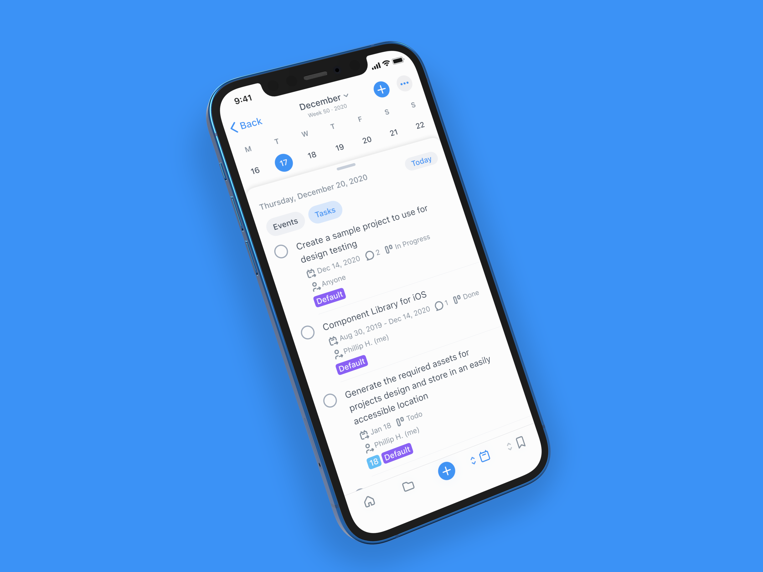 iOS Calendar - tasks