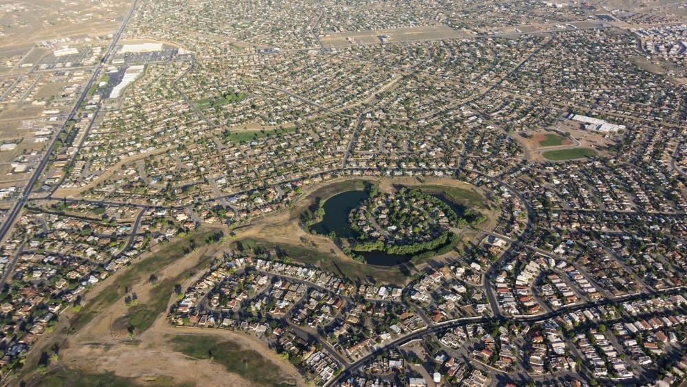 Aerial view of homes in Rio Rancho.