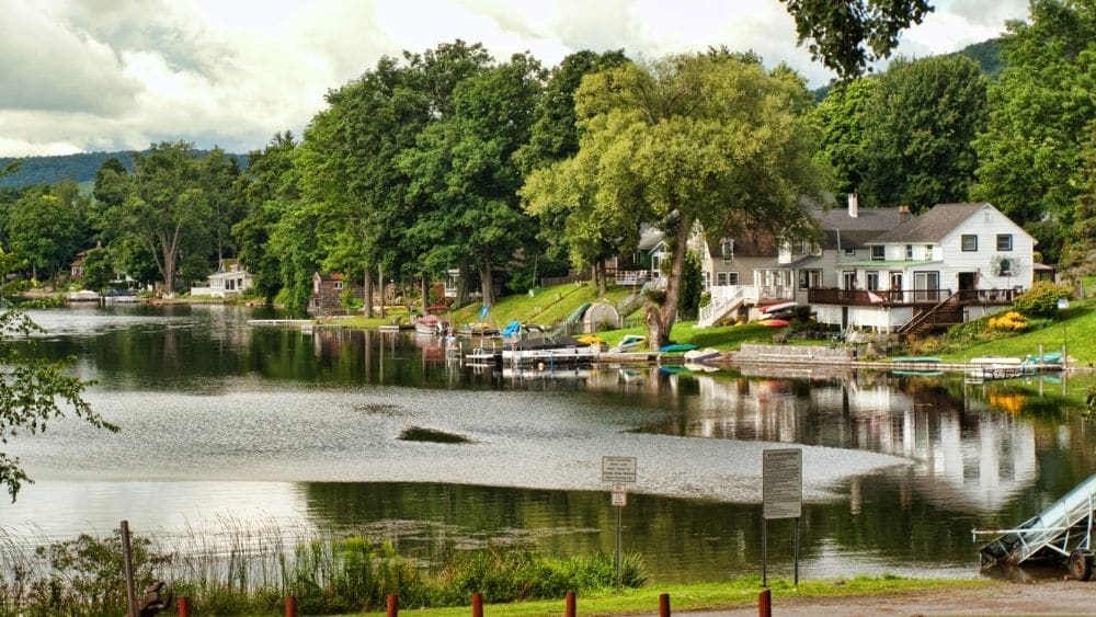 Little York Lake in Cortland County, New York.