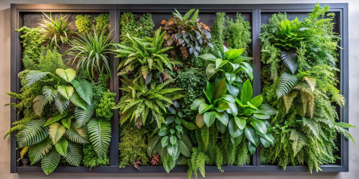 botanical living accent wall