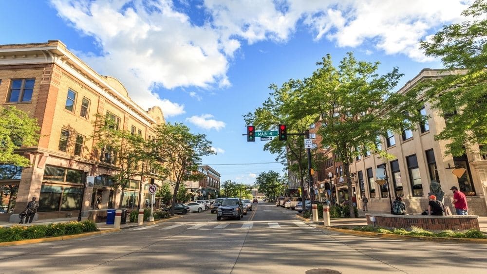 downtown area of rapid city, south dakota