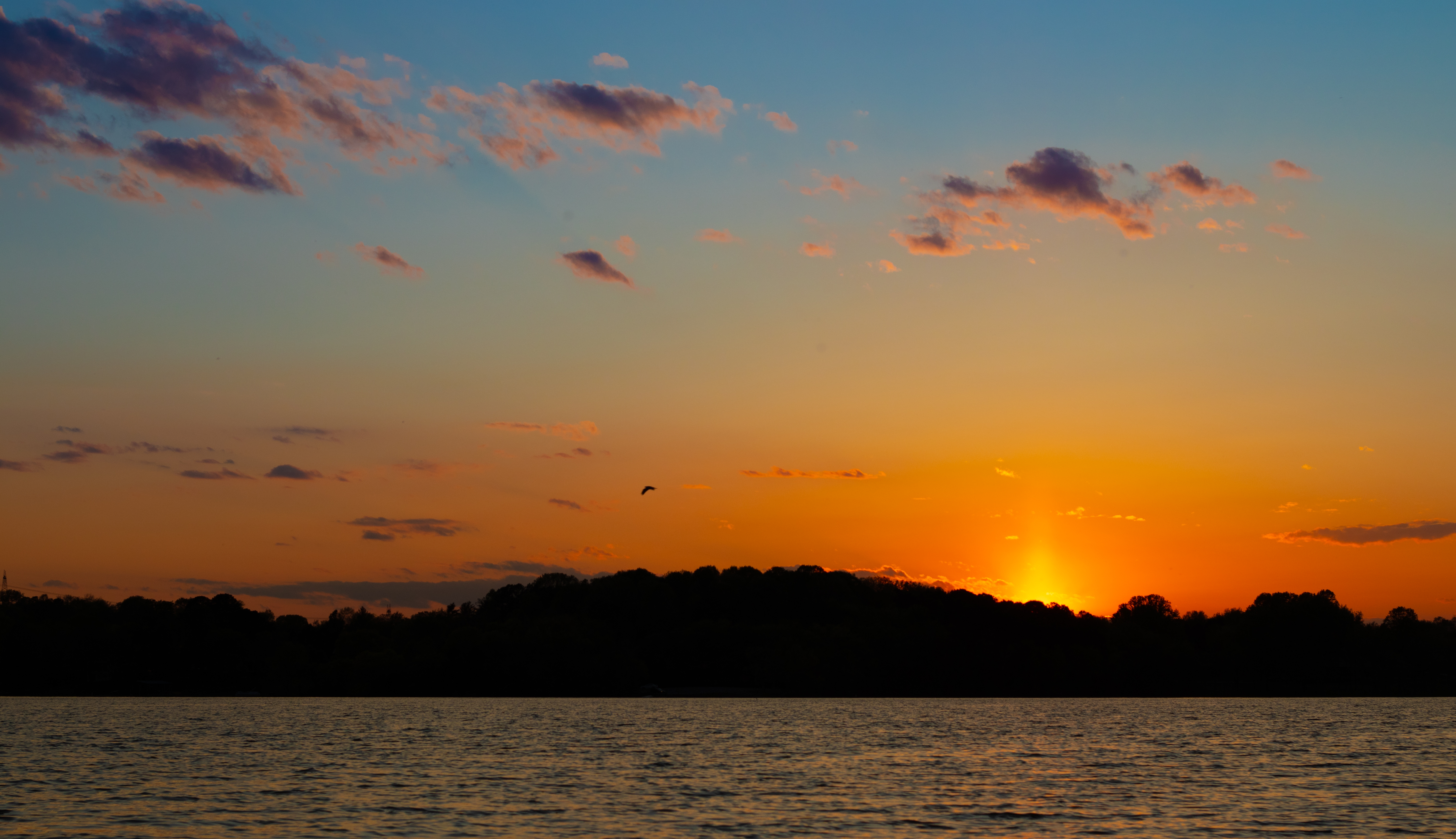 Beautiful sunset over Old Hickory Lake