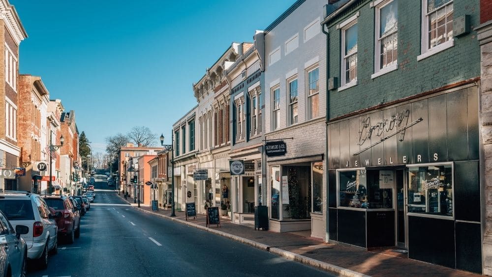 street in downtown staunton, virginia
