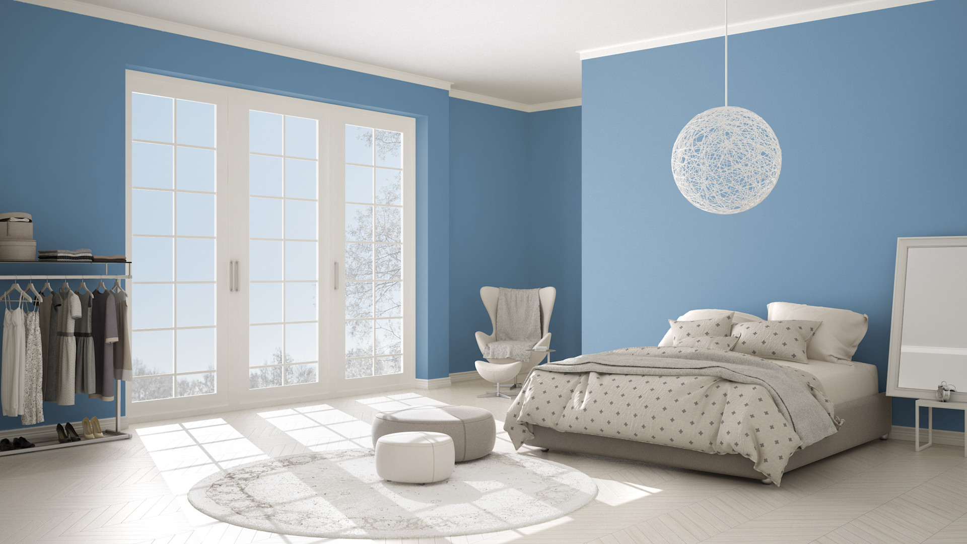 blue bedroom