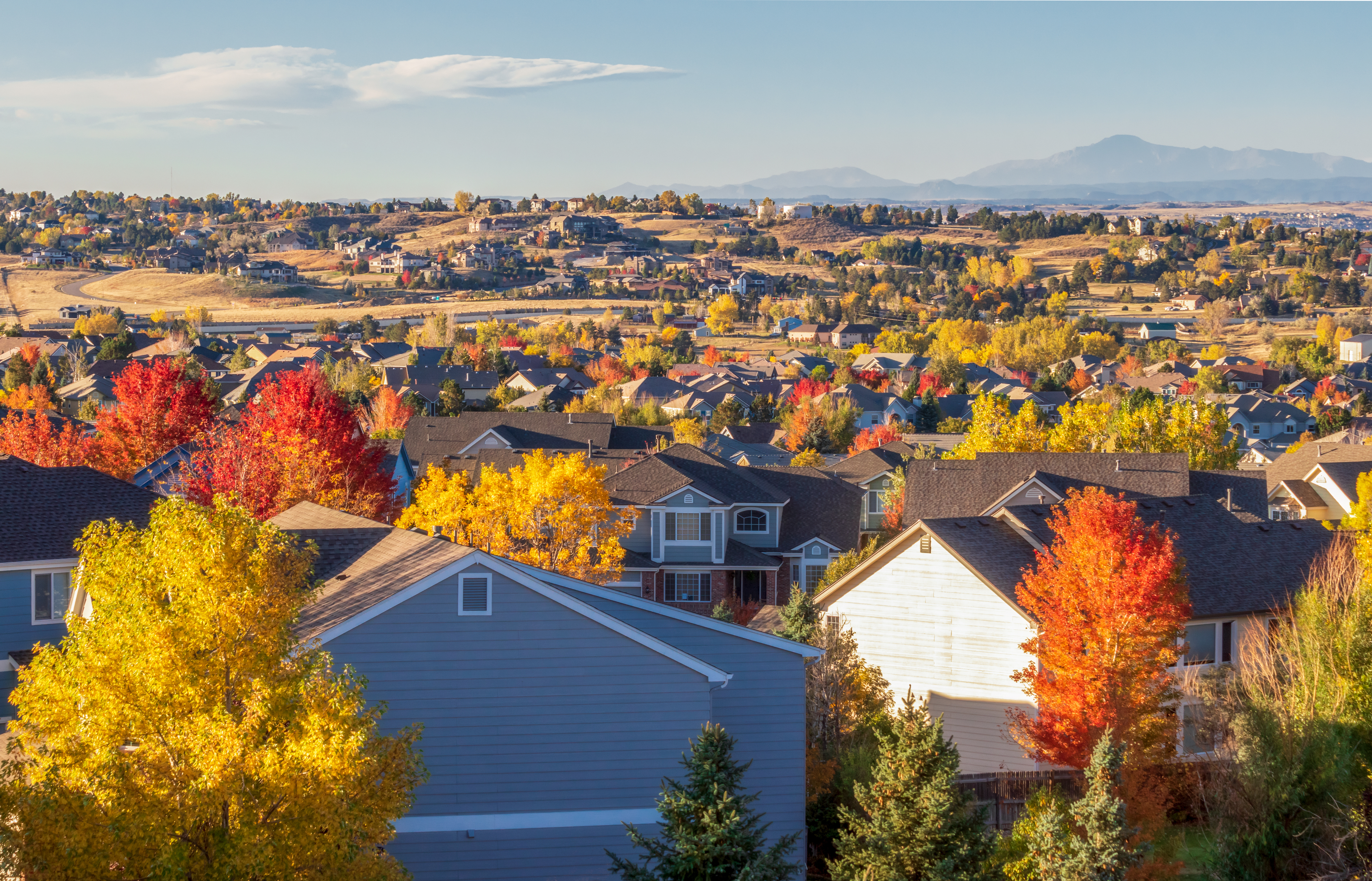 aerial-view-centennial-colorado-in-fall