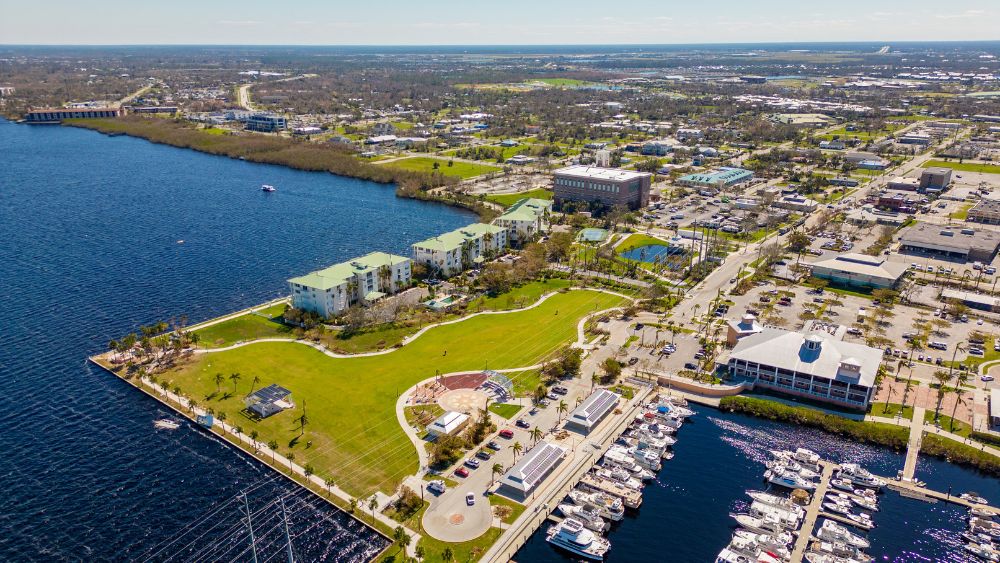 Aerial view of Punta Gorda, Florida