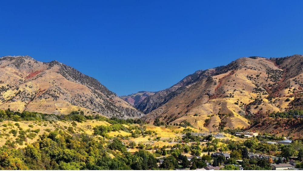 Scenic view of Logan, Utah