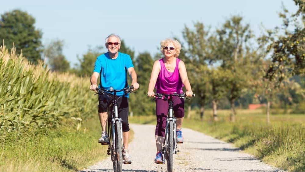 retirees biking