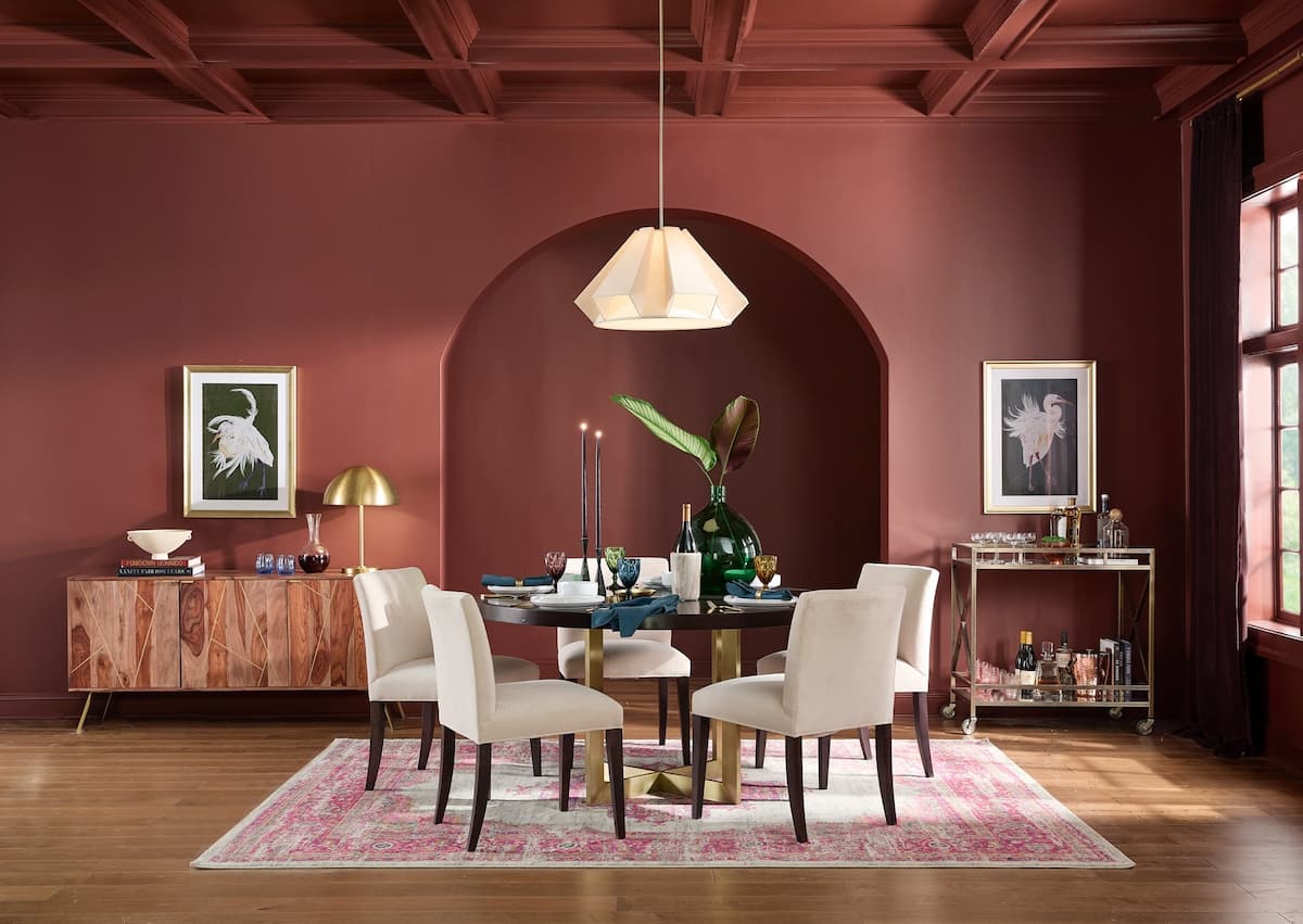 Glidden Warm Mahogany dining room