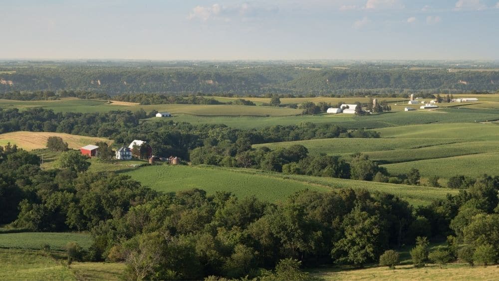 Rolling hills of Southwest Wisconsin.