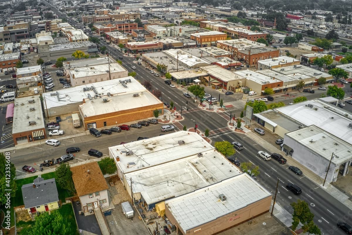 aerial view of Nampa, Idaho