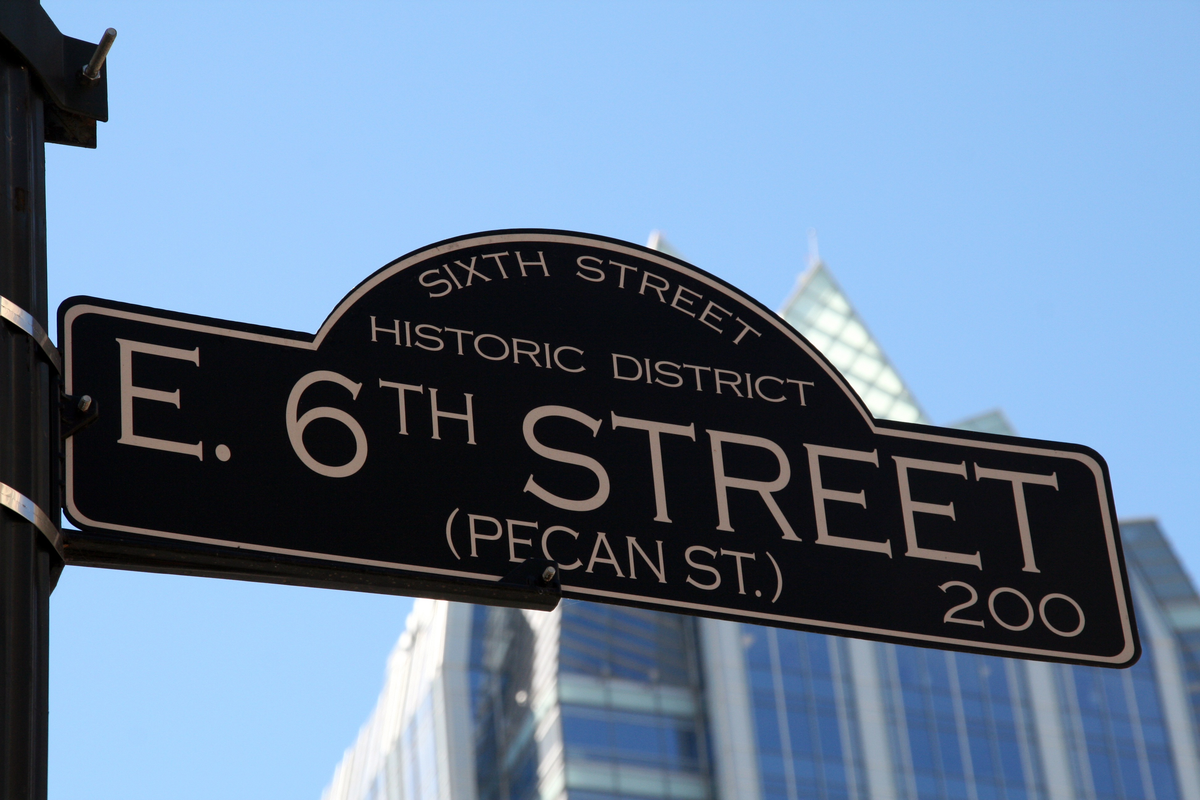 Historic Sixth Street Sign in Austin