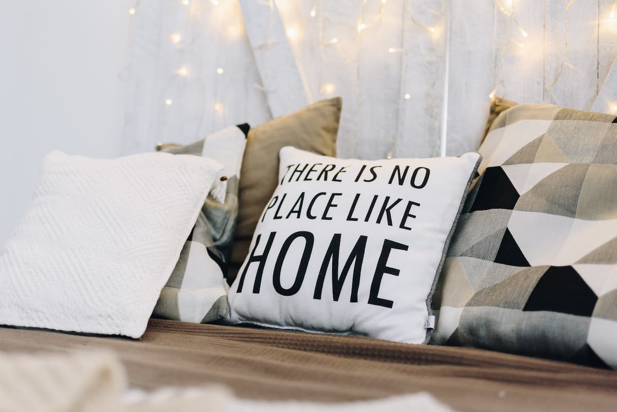 Holiday throw pillows and throw blankets