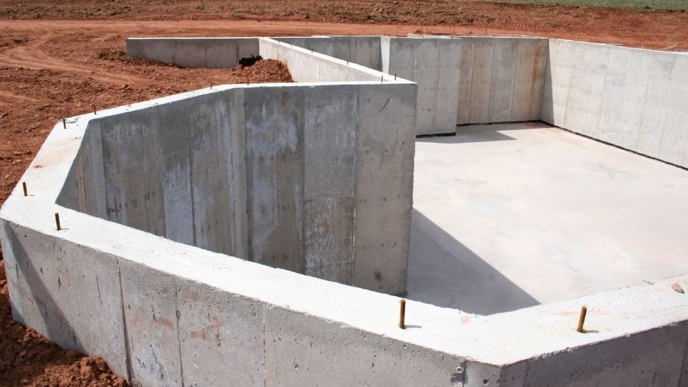 A basement foundation.