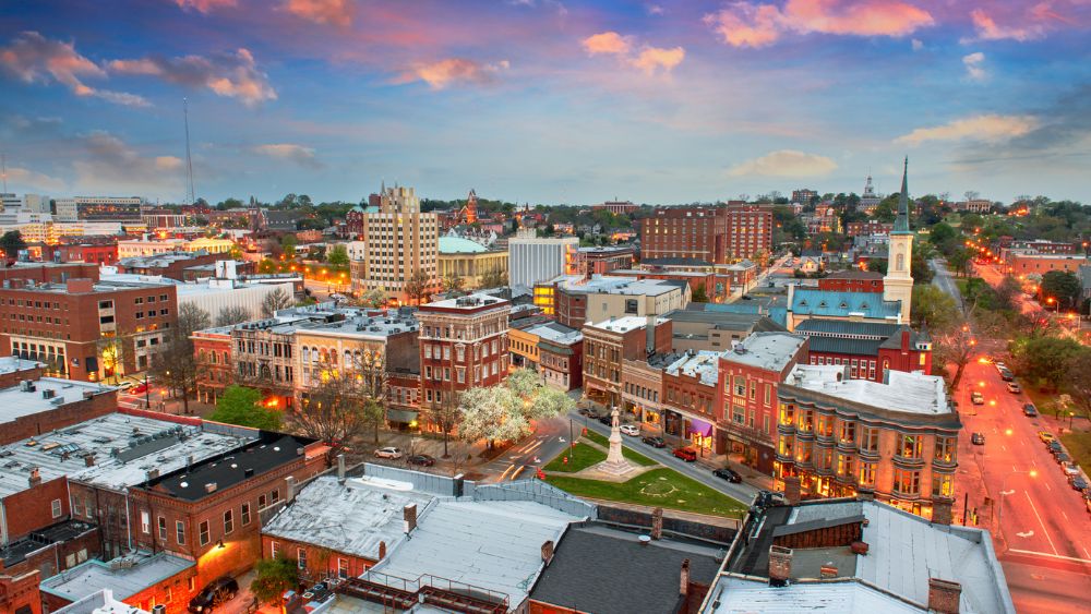 Aerial view of Macon, Georgia