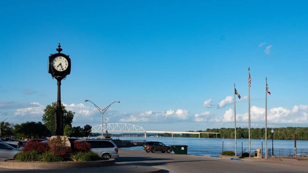 Waterfront view in Muscatine, Iowa.