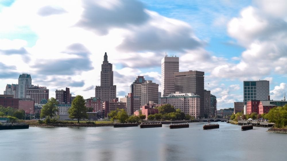 Providence skyline on a bright day.