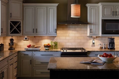 kitchen with pendant lighting