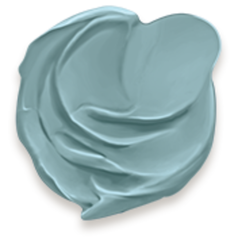 Paint sample against white background of Dutch Boy's Mapped Blue