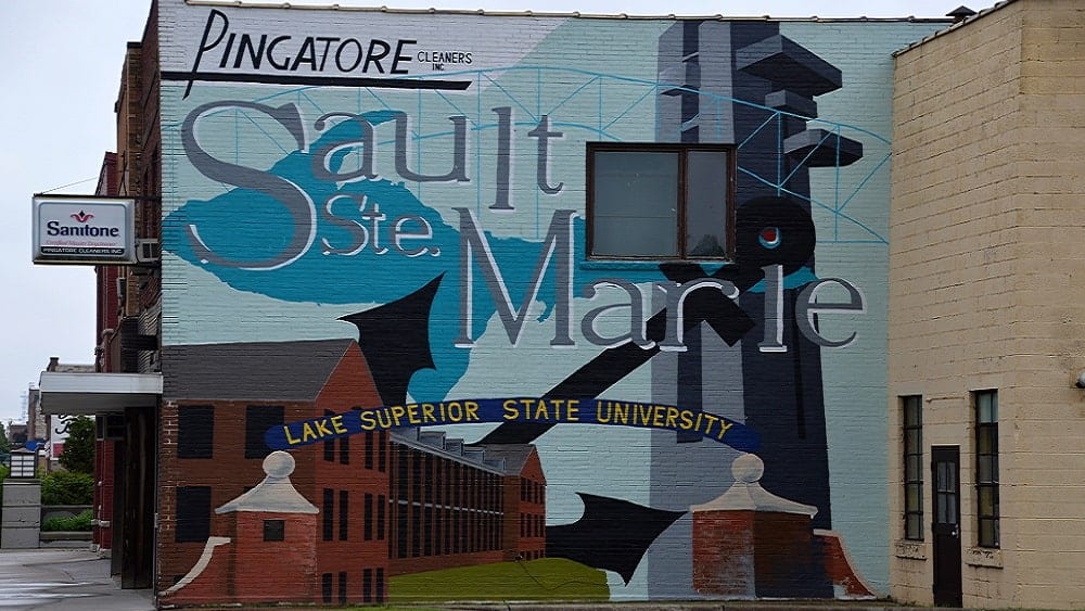 Mural in downtown Sault Ste. Marie, MI.