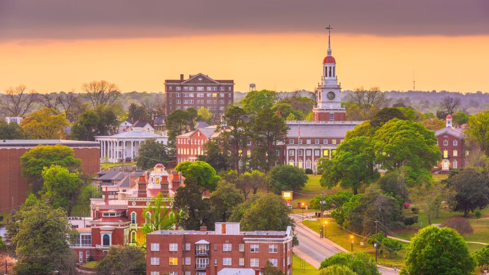 Aerial view of Macon, GA