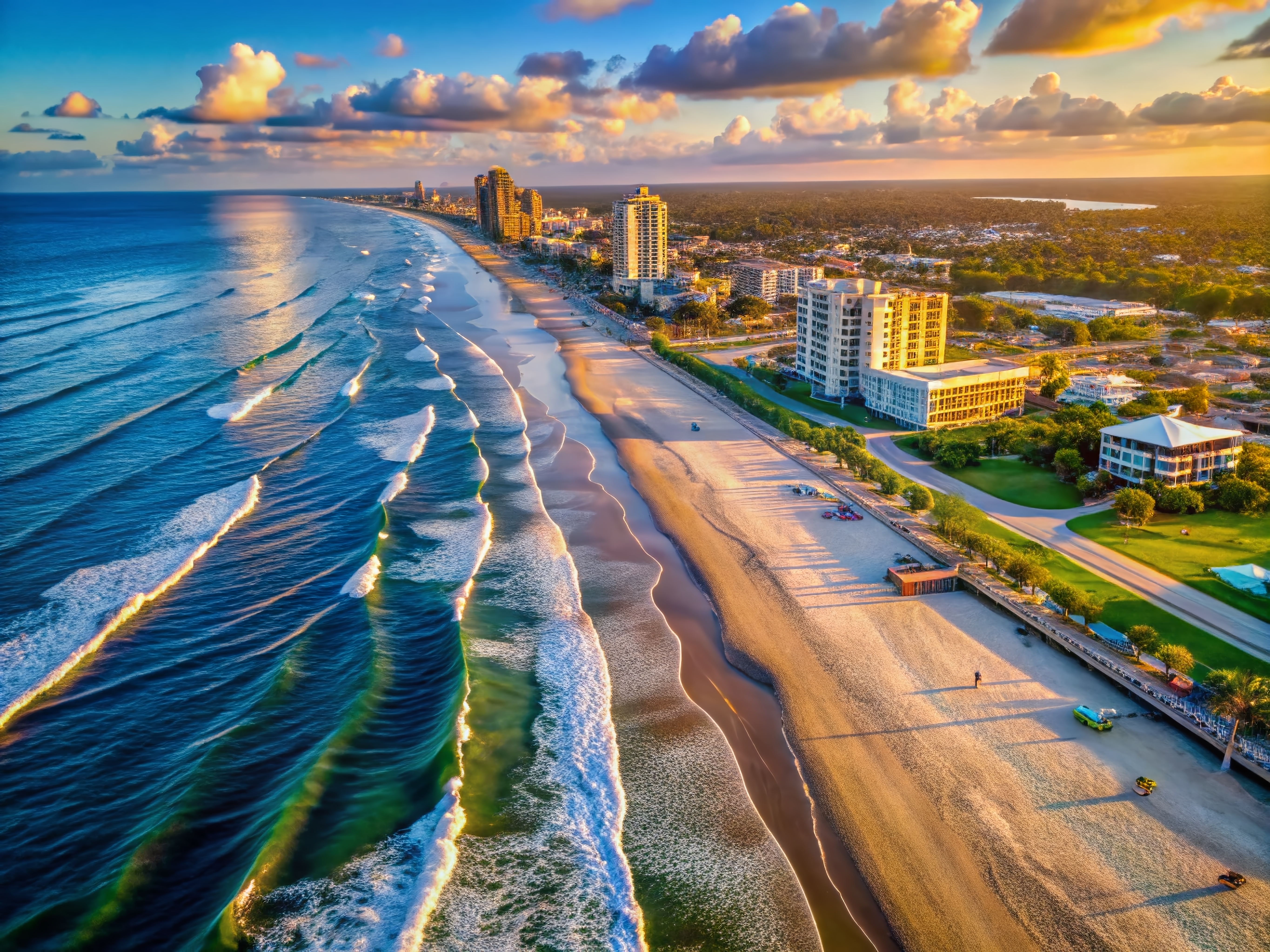 Panoramic view of coastline on a sunny day in Jacksonville