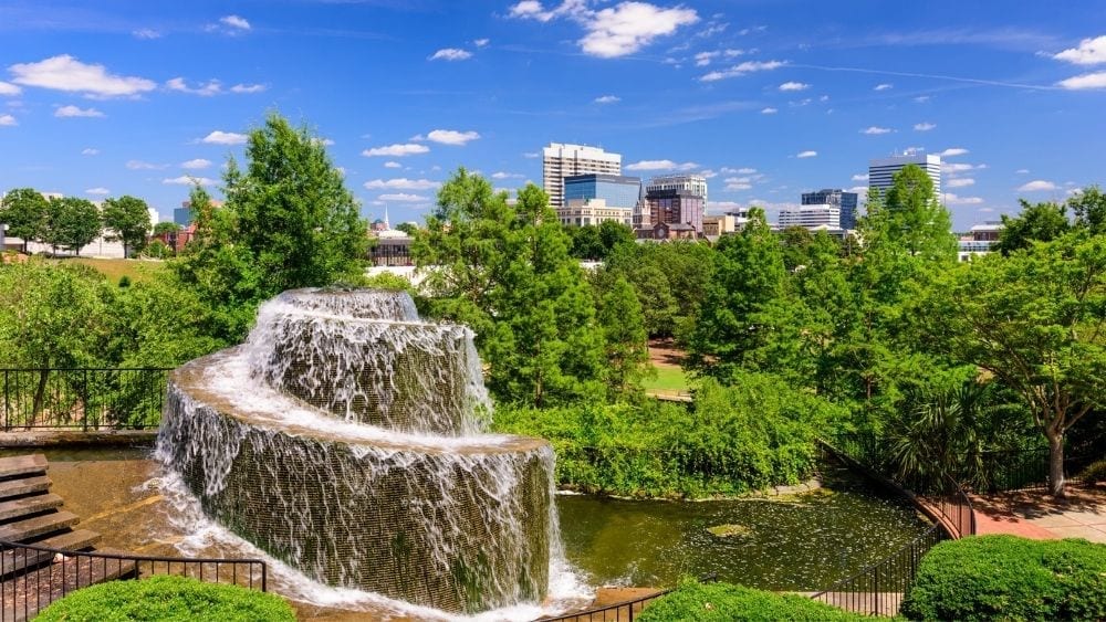 beautiful water feature in a park