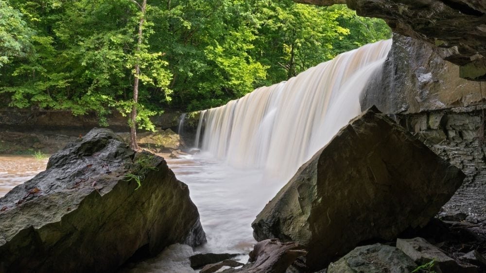 Waterfall in Anderson, Indiana