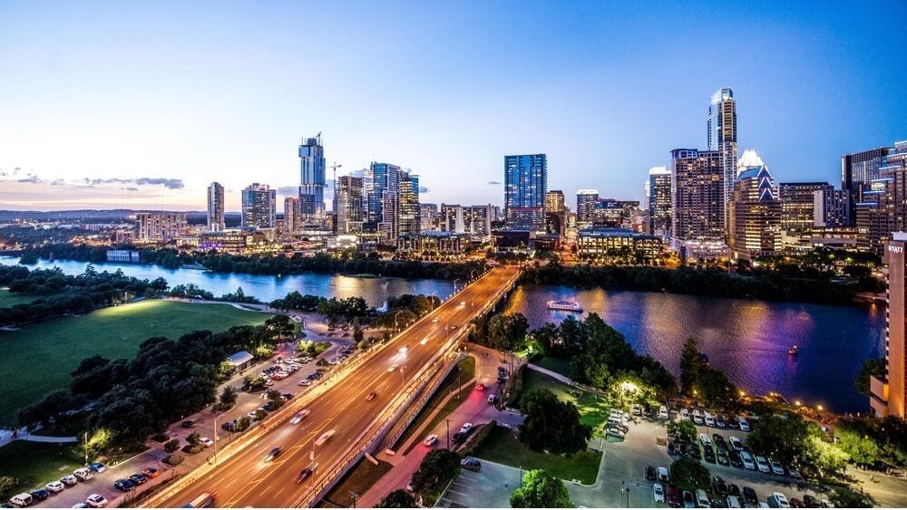 Austin skyline, taken from a distance